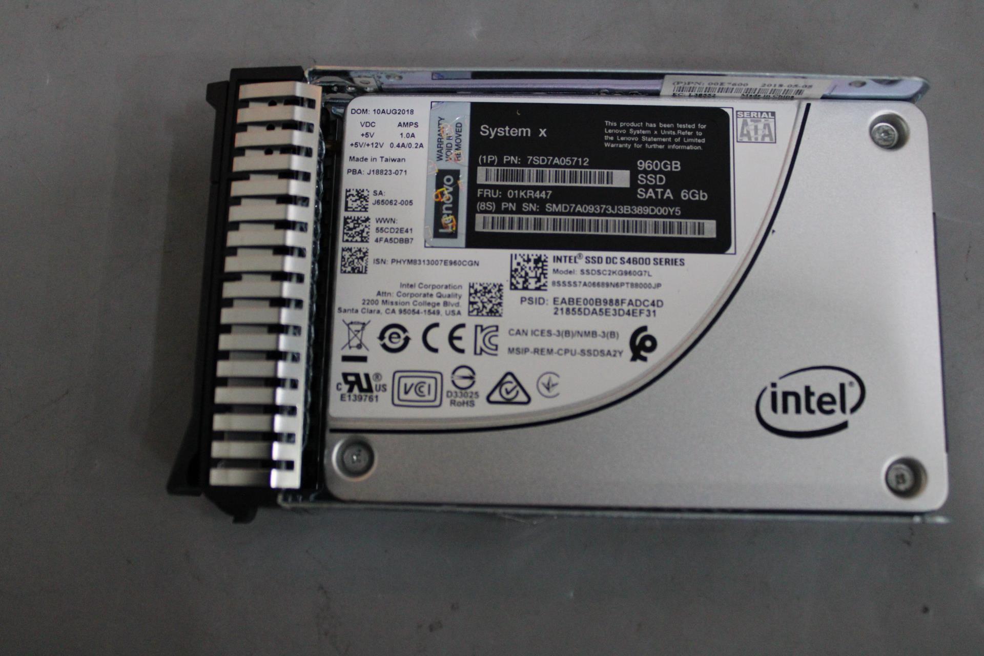 SSD накопитель Intel S4600 960GB Enterprise Mainstream SATA G3HS 2.5" SSD FRU (01KR447)