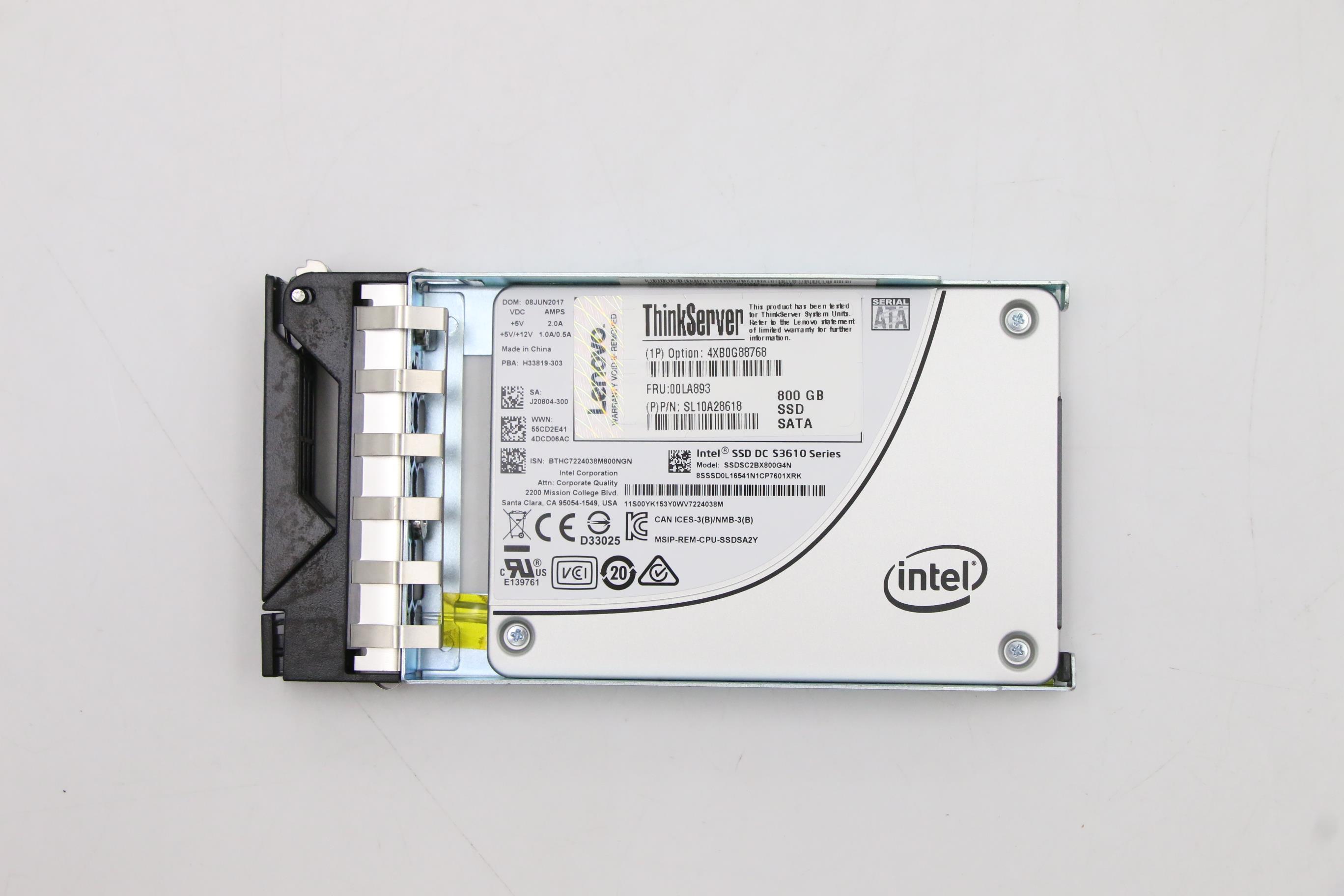 SSD накопитель Lenovo SSD_ASM,800G,SATA,6GB (00LA893)