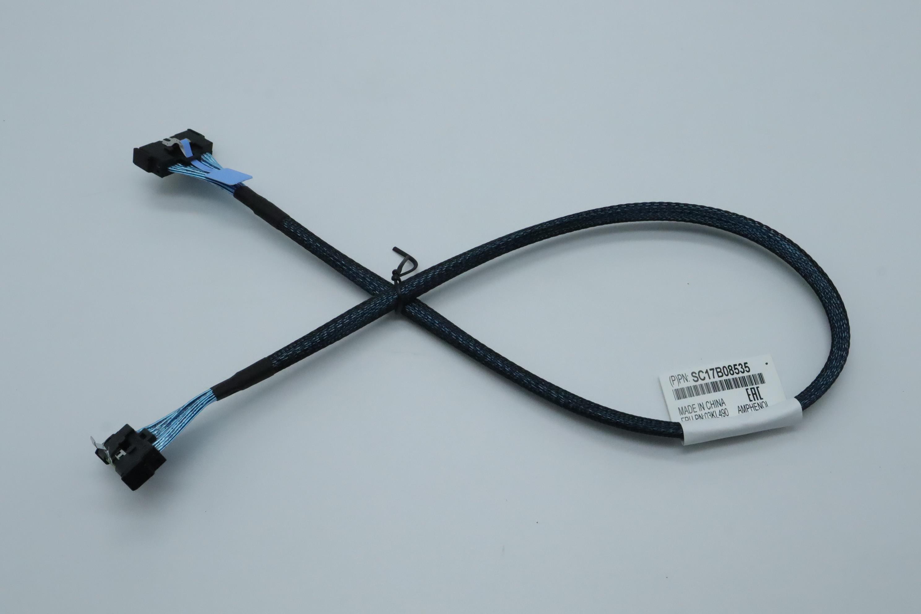 Кабель Lenovo Cable, Internal,PCIEGen4 cable from PCIE2 to 10x2.5AnyBay, 550mm, for liquid cooling (03KL490)