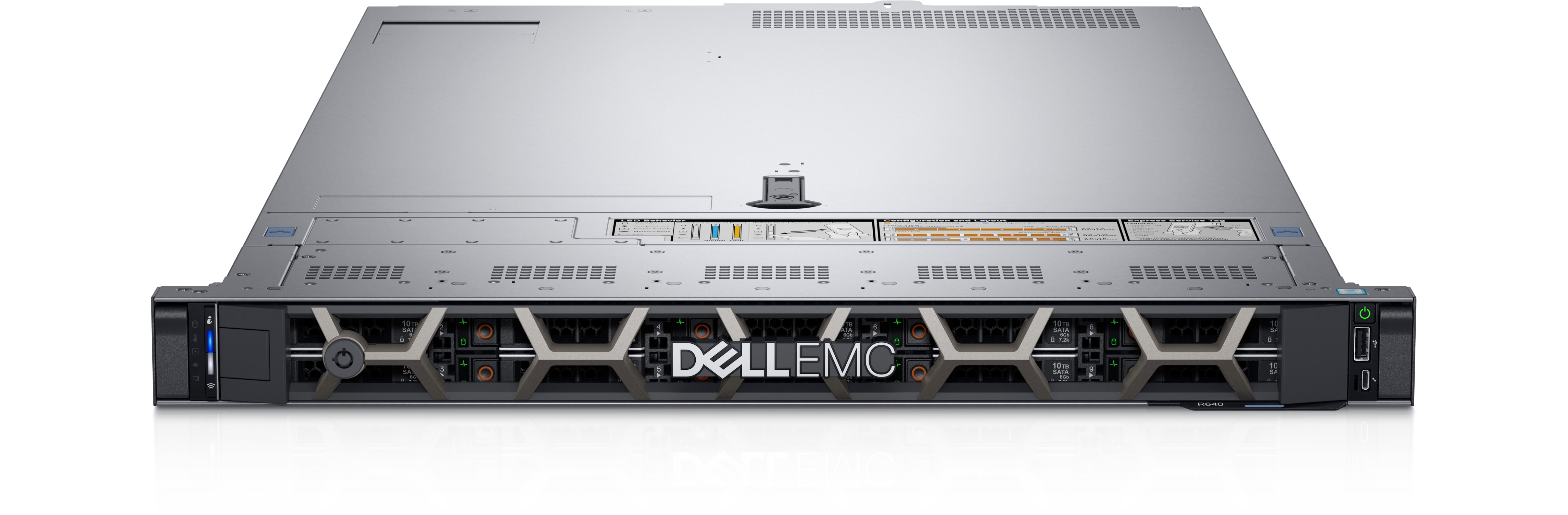 Сервер Dell PowerEdge R640 (up to 10x2.5" SAS/SATA) rack 1U / iDRAC9 Enterprise / Rails / Bezel / 3Y WR / 2 x Intel Xeon Gold 6240 (2.6G, 18C, 10.4GT/s, 24.75MB, 150W) / 16 x 64GB ECC RDIMM 2933МHz / 1 x PERC H750