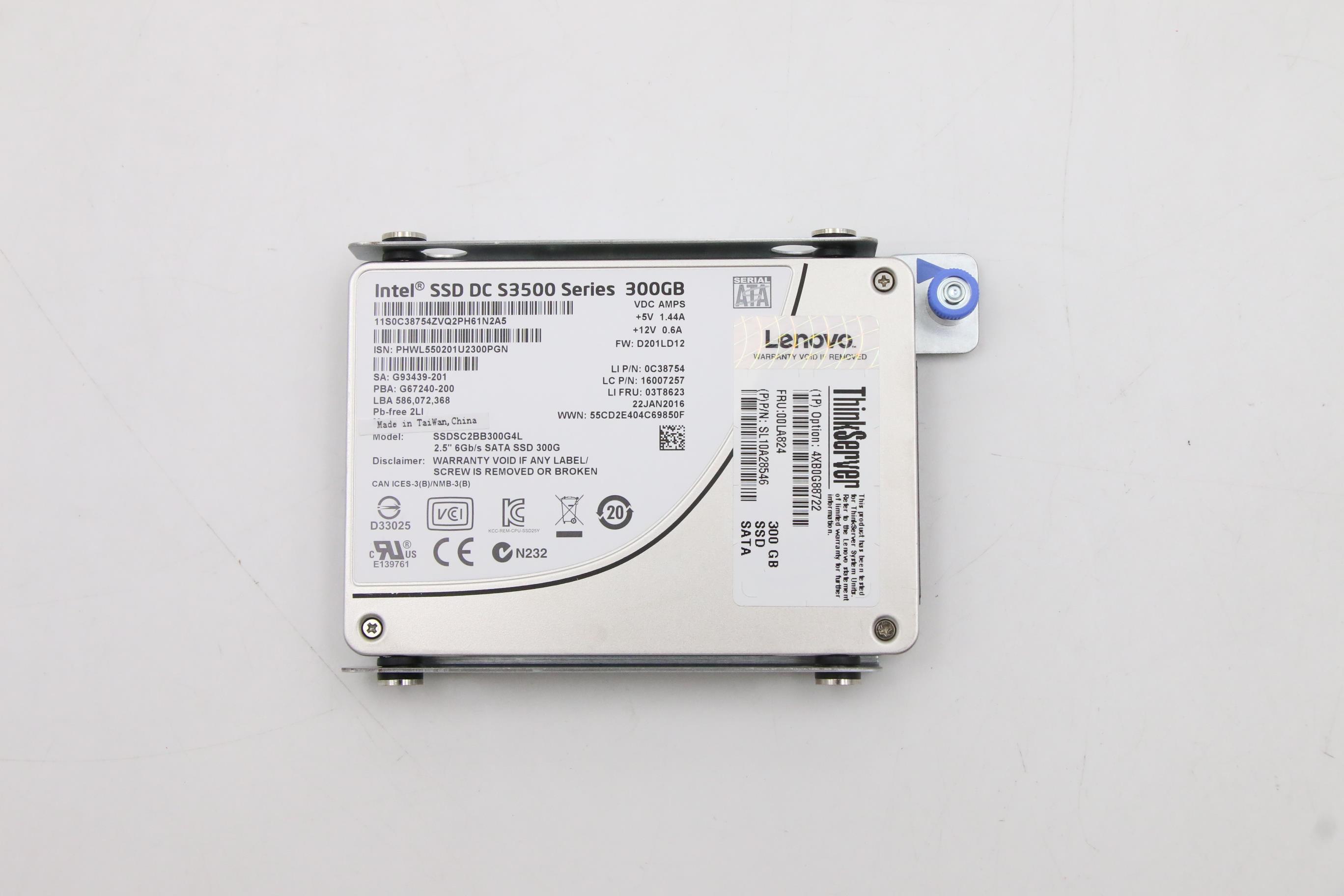 SSD накопитель Lenovo NHS 300G SSD 2.5" ASM (00LA824)