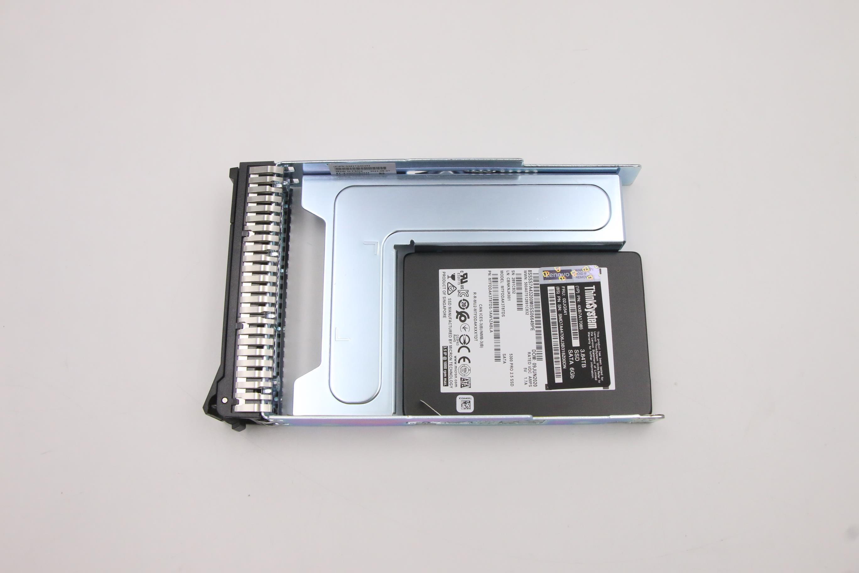SSD накопитель Lenovo ThinkSystem 3.5" 5300 3.84TB Entry SATA 6Gb Hot Swap SSD (02JG541)