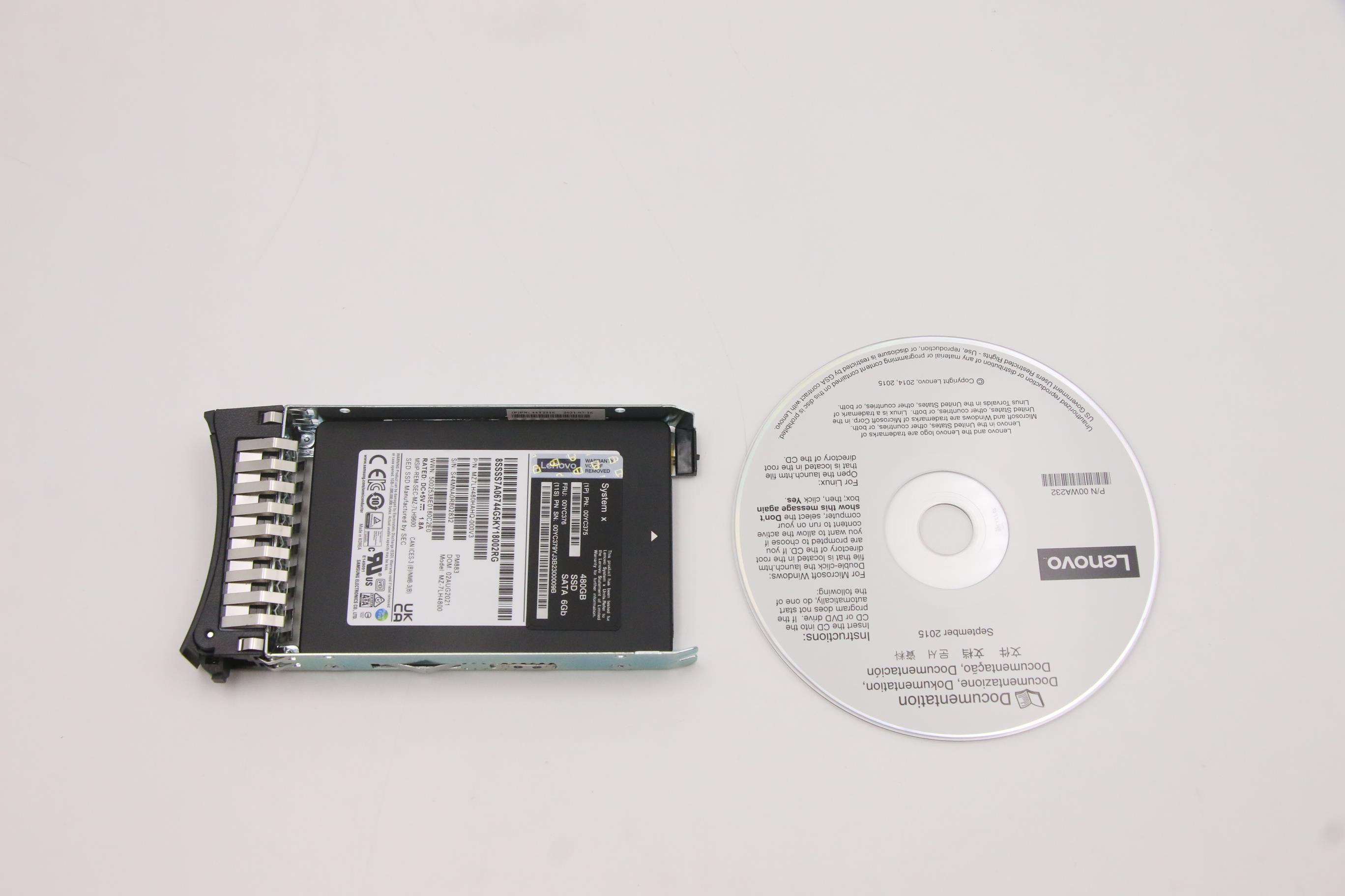 SSD накопитель Lenovo 480GBSATAG2HS (00YC376)