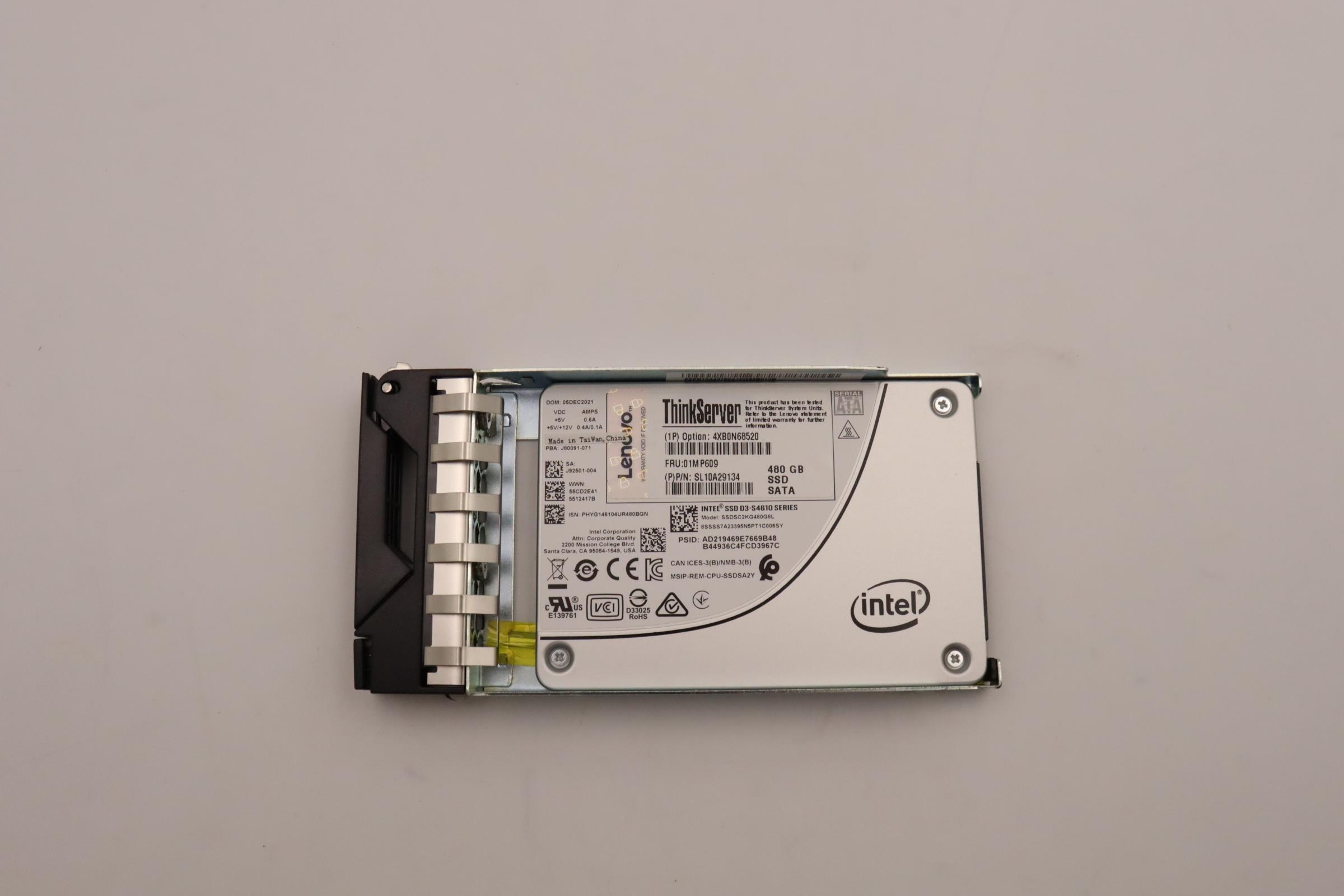 SSD накопитель Lenovo HS 480G SATA 6G 2.5 S4600 SSD (01MP609)