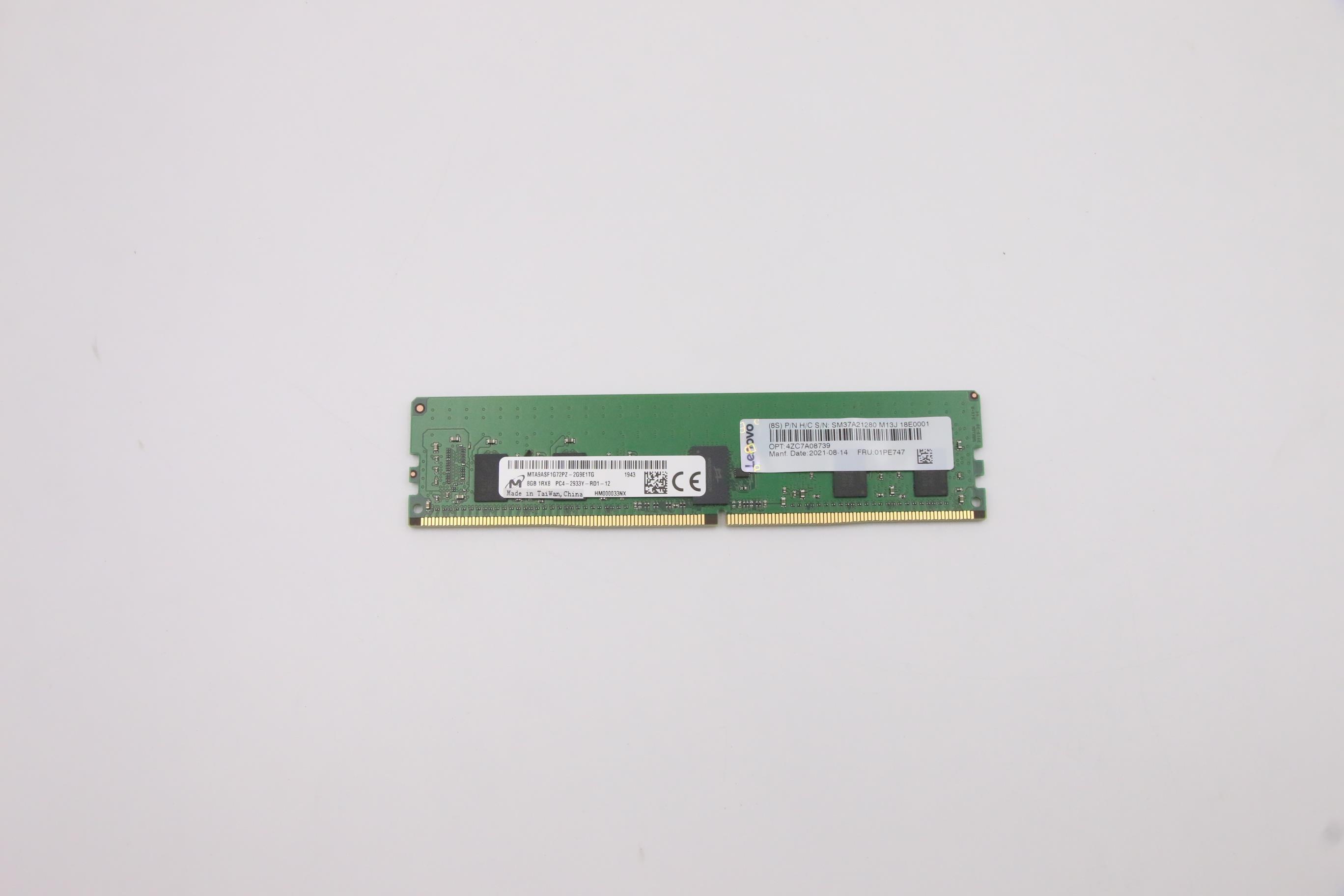 Оперативная память Lenovo 8GB 2933MHz 1Rx8 1.2V RDIMM-A (01PE747)