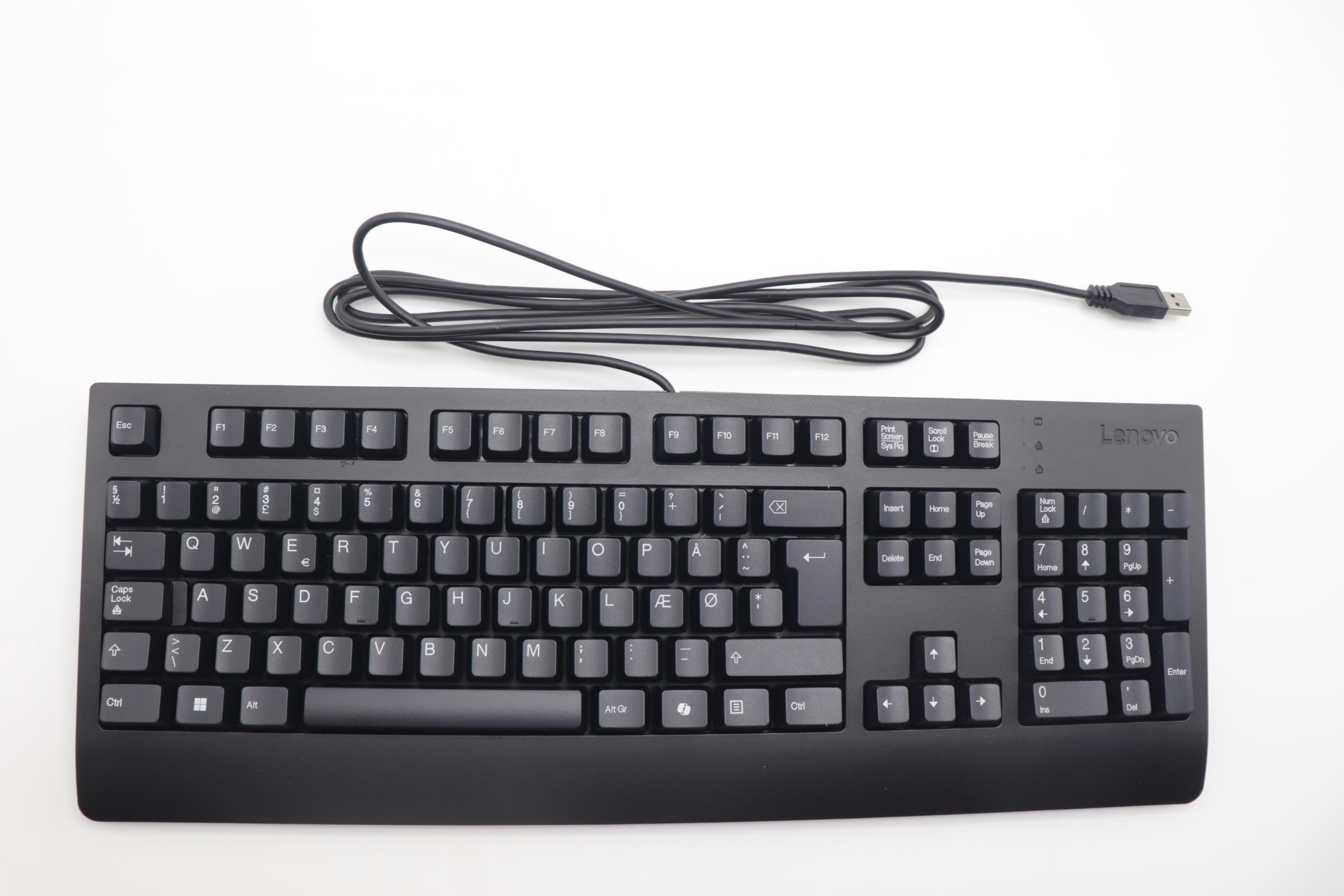 Клавиатура Lenovo AI Keyboard External,USB,Danish,Black (5D50U84626)