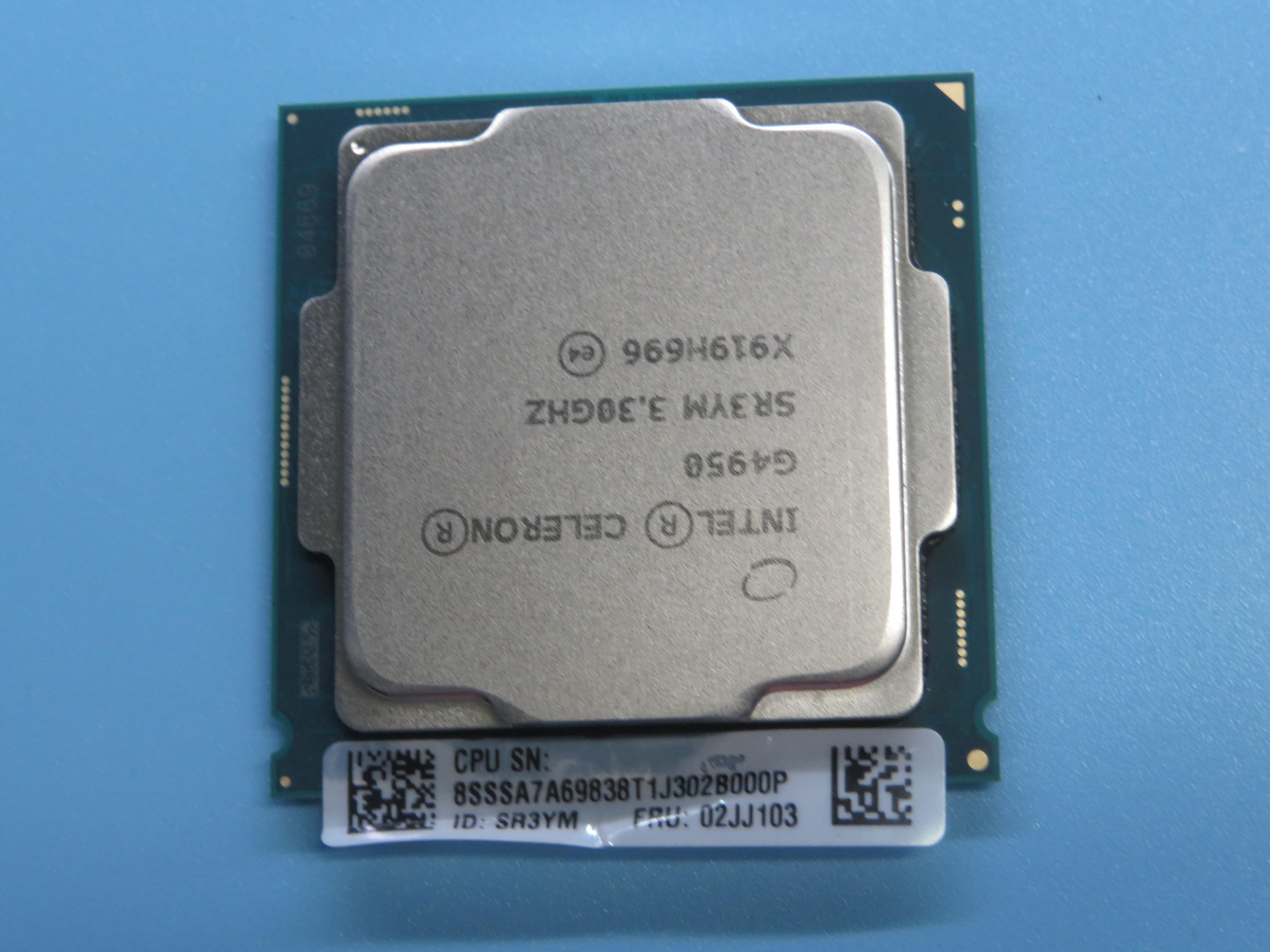 Процессор Intel Celeron G4950 3.3GHz, 2C, GT1, 2MB, 54W, 64GB, DDR4-2400MHz (Coffee Lake-S Refresh) (02JJ103)