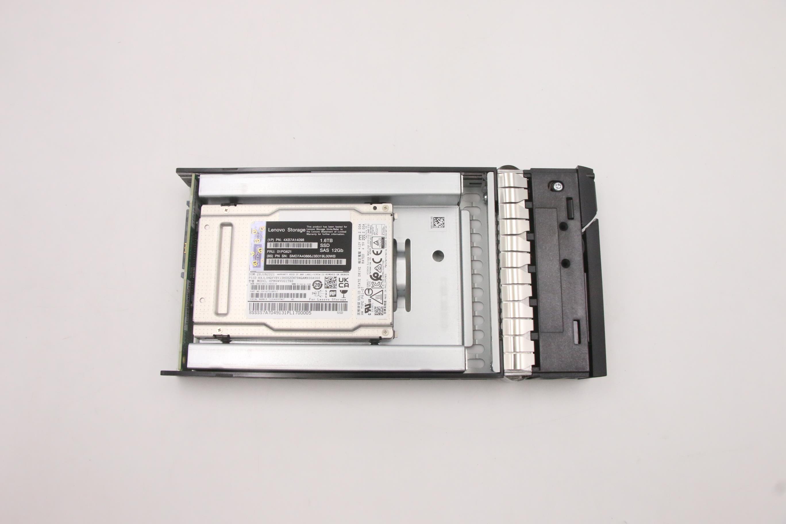 SSD накопитель Lenovo 1.6TB 12Gb SAS 2.5" 3DWPD HS SSD ASM FIPS 2U12 Hybrid (01PG621)