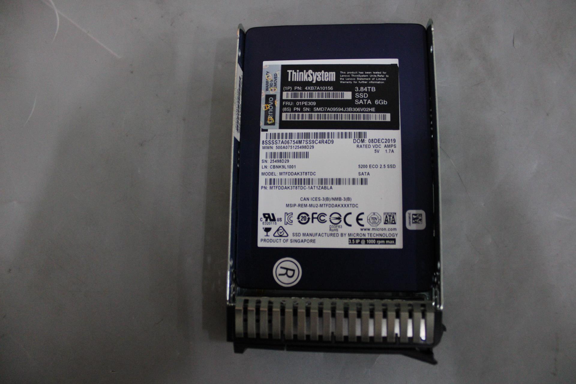 SSD накопитель Lenovo 3.84TB 2.5" Entry SATA SSD (01PE309)