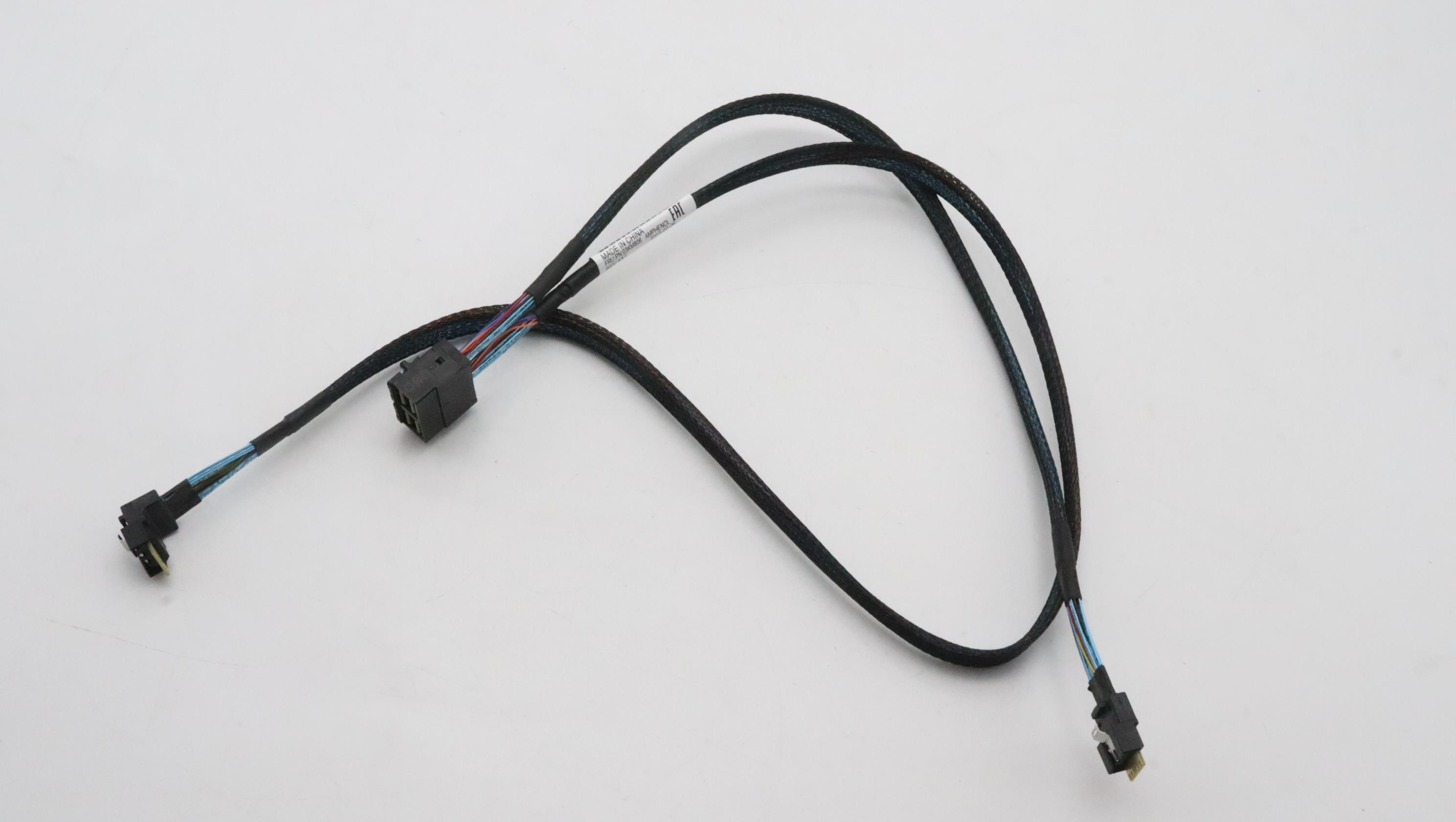 Кабель Lenovo Cable, Internal,PCIE Gen4 cable, MiniSAS HDx8 - 2*SLx4, Riser2 to Front/Rear BP, 650/390mm (03KM806)