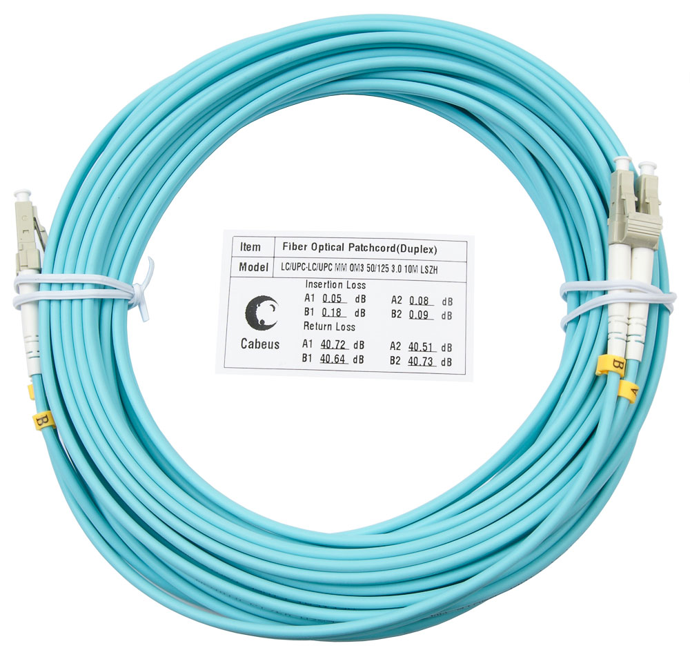 Оптический патч-корд Cabeus FOP-50-LC-LC-15m