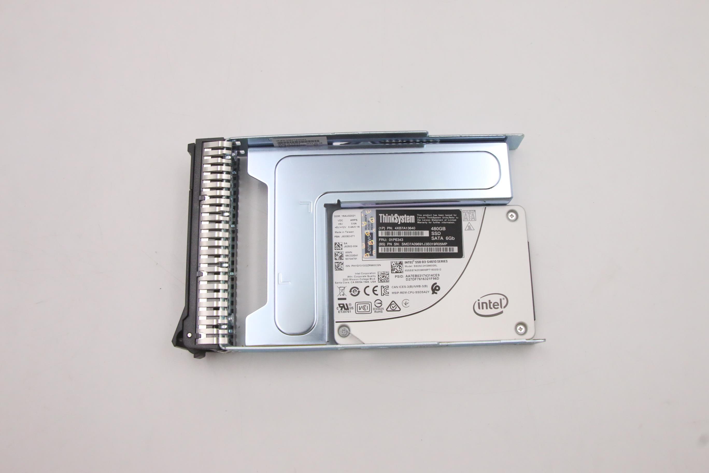 SSD накопитель Lenovo ThinkSystem 3.5" S4610 480GB Mixed Use SATA 6Gb HS SSD (01PE343)