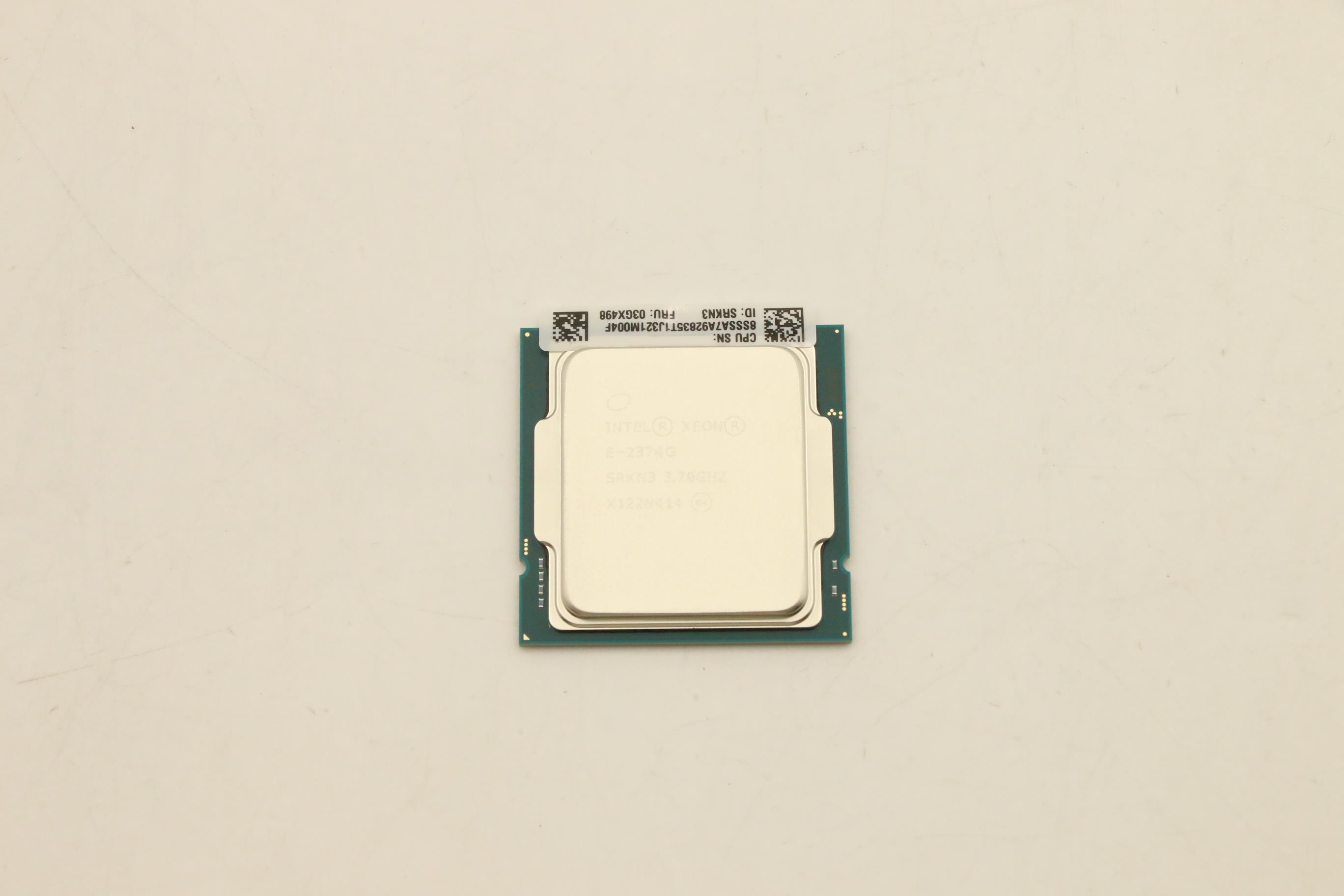 Процессор CPU, Intel, Xeon E-2374G, 4 Cores, 80W, 3.7GHz (03GX498)