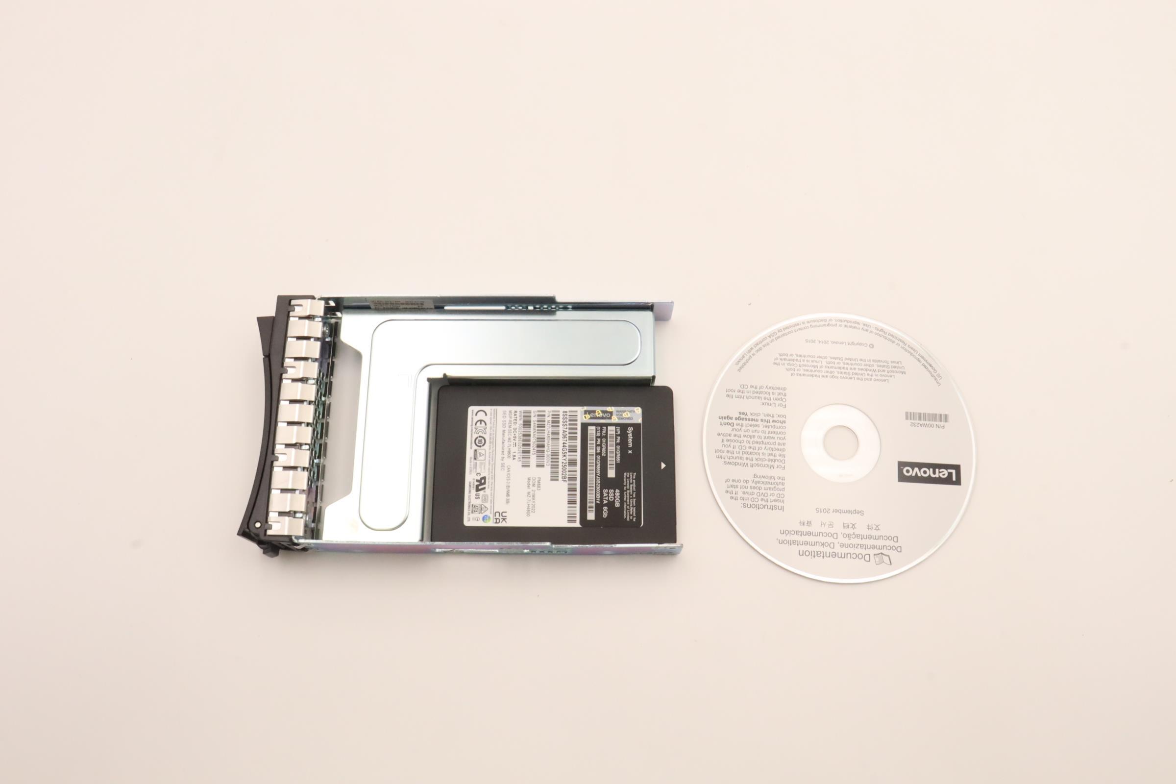 SSD накопитель Lenovo 480GB SATA HS 3.5" SSD FRU (01GR852)