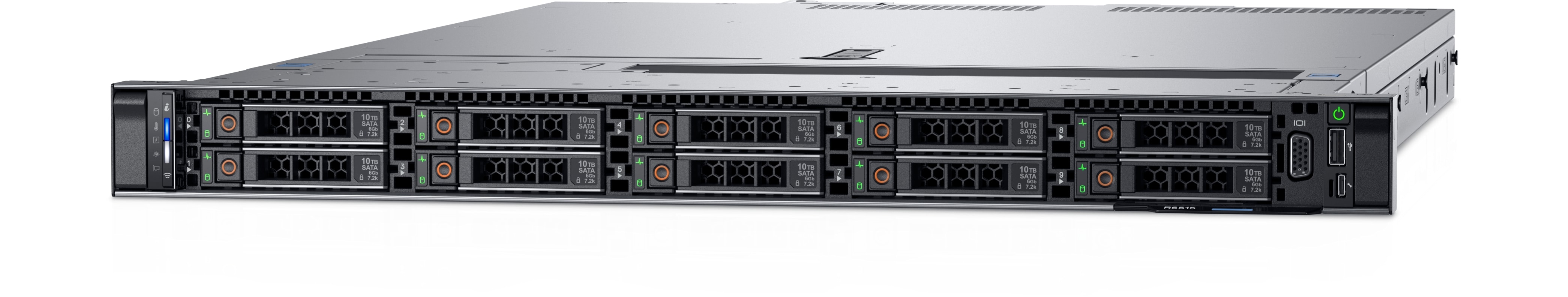 Сервер Dell PowerEdge R6515 - AMD 7742, 1024GB DDR4, 4x1.6TB SAS SSD, PERC H740P RAID, 2x64GB microSD, Emulex 32Gb FC, Broadcom 10Gb LOM.