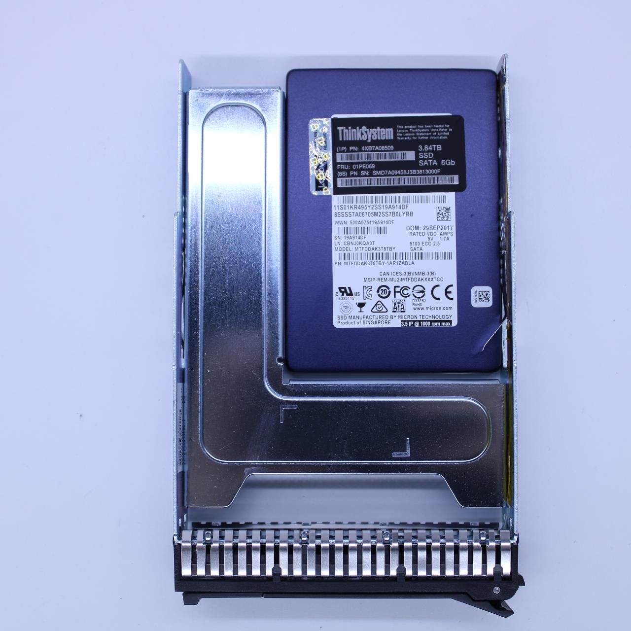 SSD накопитель Lenovo ThinkSystem 3.5" 5100 3.84TB Entry SATA 6Gb Hot Swap SSD (01PE069)