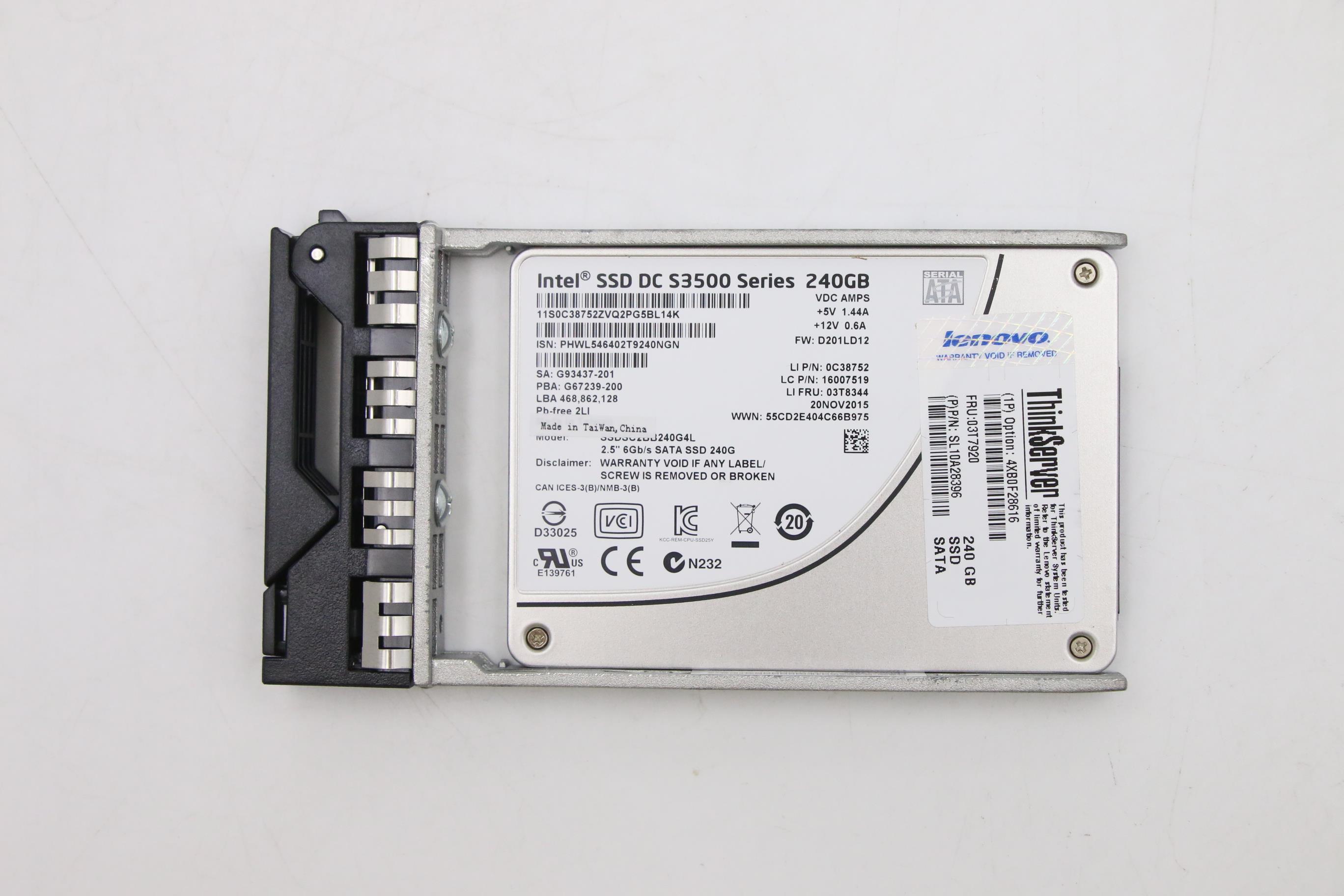 SSD накопитель Lenovo SSD 240GB 6G/S SATA for 2.5 (03T7920)