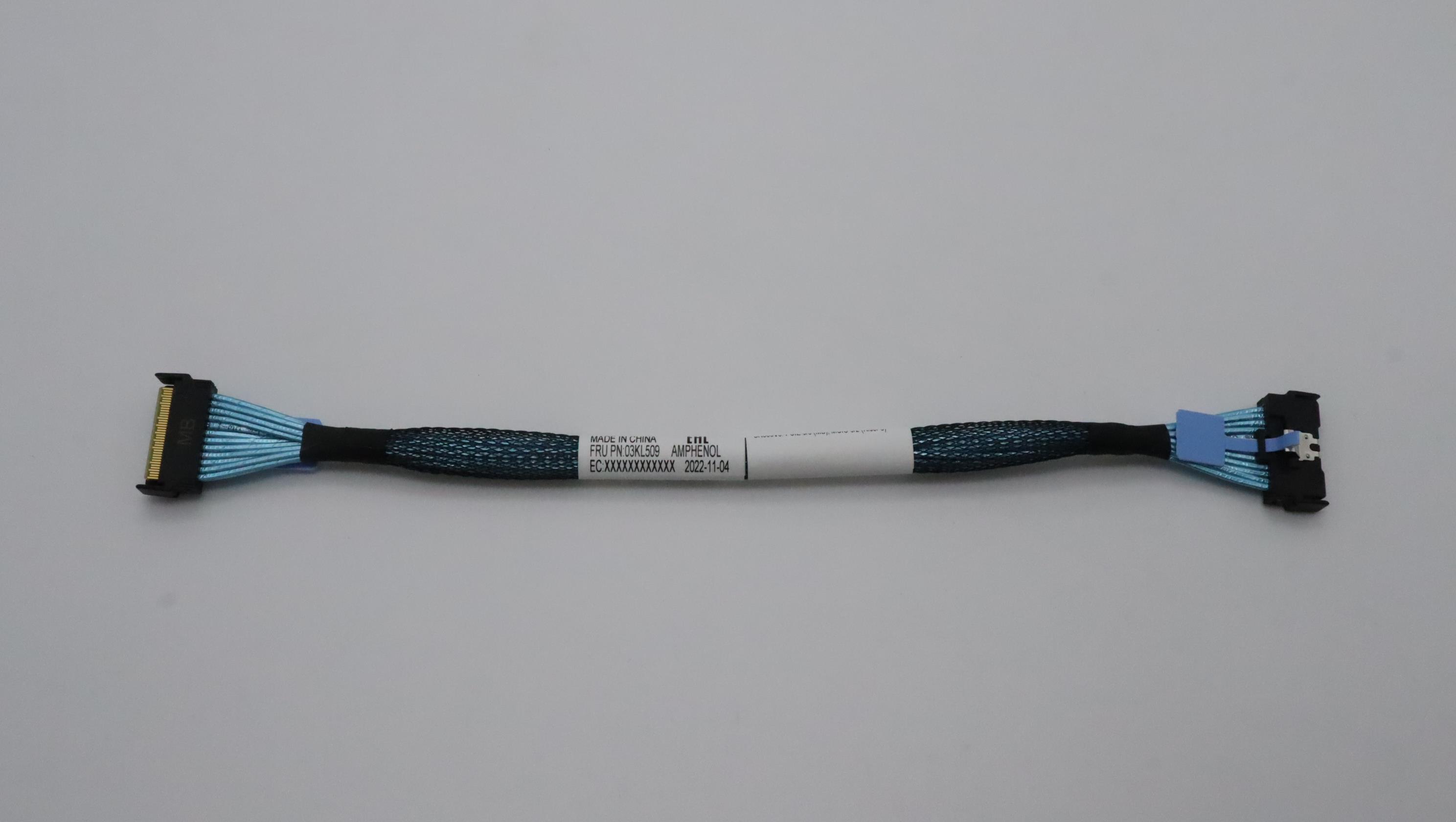 Кабель Lenovo Cable, Internal,MCIO8x cable from PCIE 10/9 (MB) to MCIO 2/3(Riser3), 250mm (03KL509)