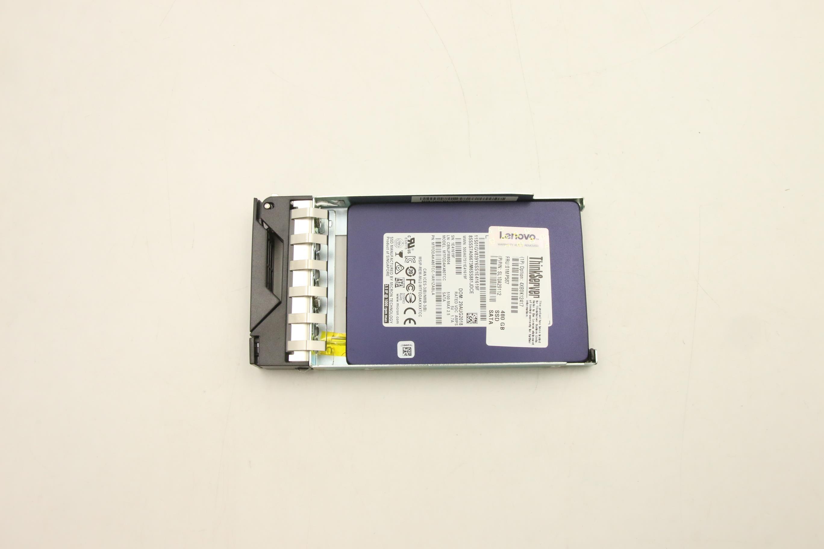 SSD накопитель Lenovo HS 480G SATA 5100 6G 2.5 SSD (01MP587)