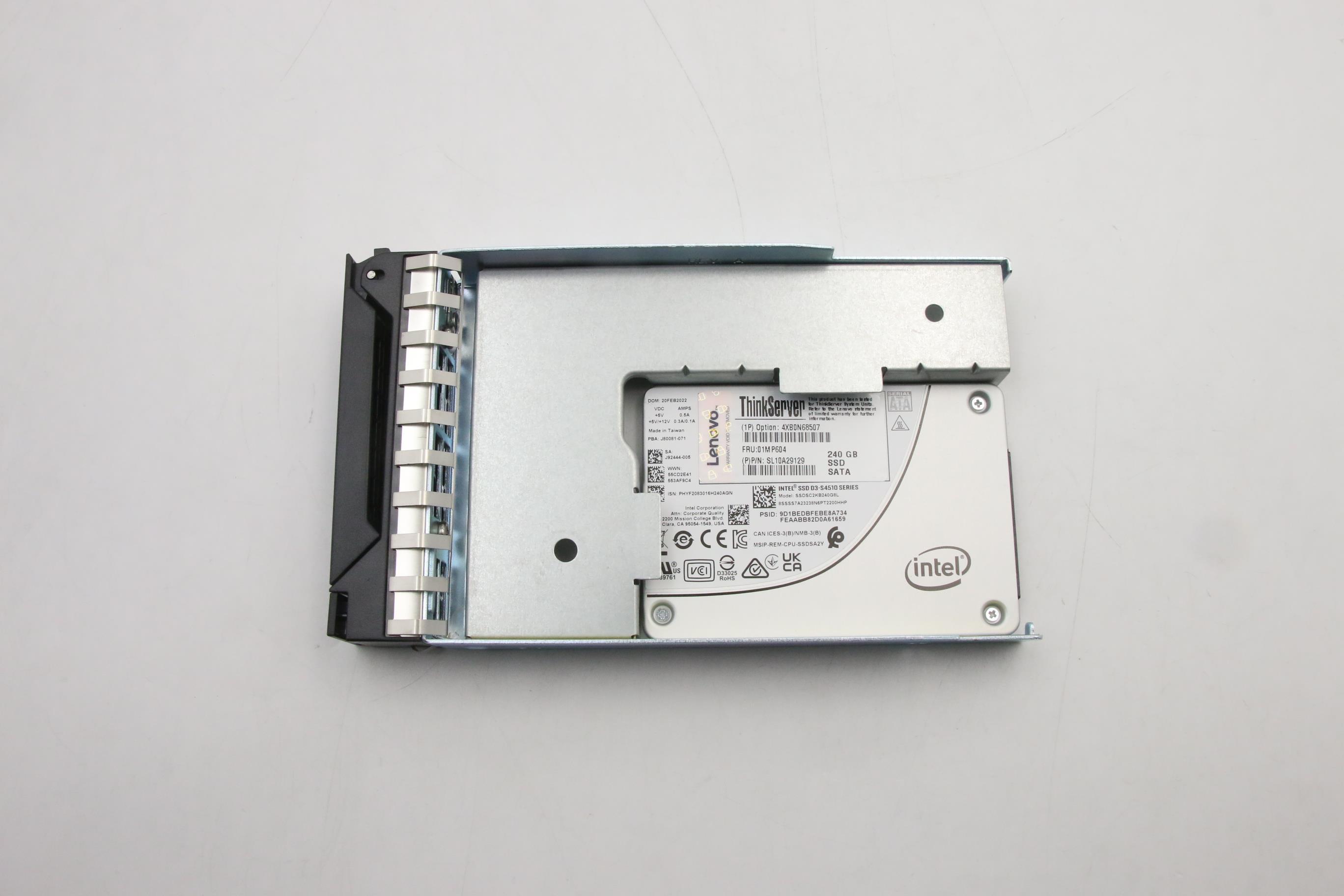 SSD накопитель Lenovo HS 240G SATA 6G 25W35T S4500 SSD (01MP604)