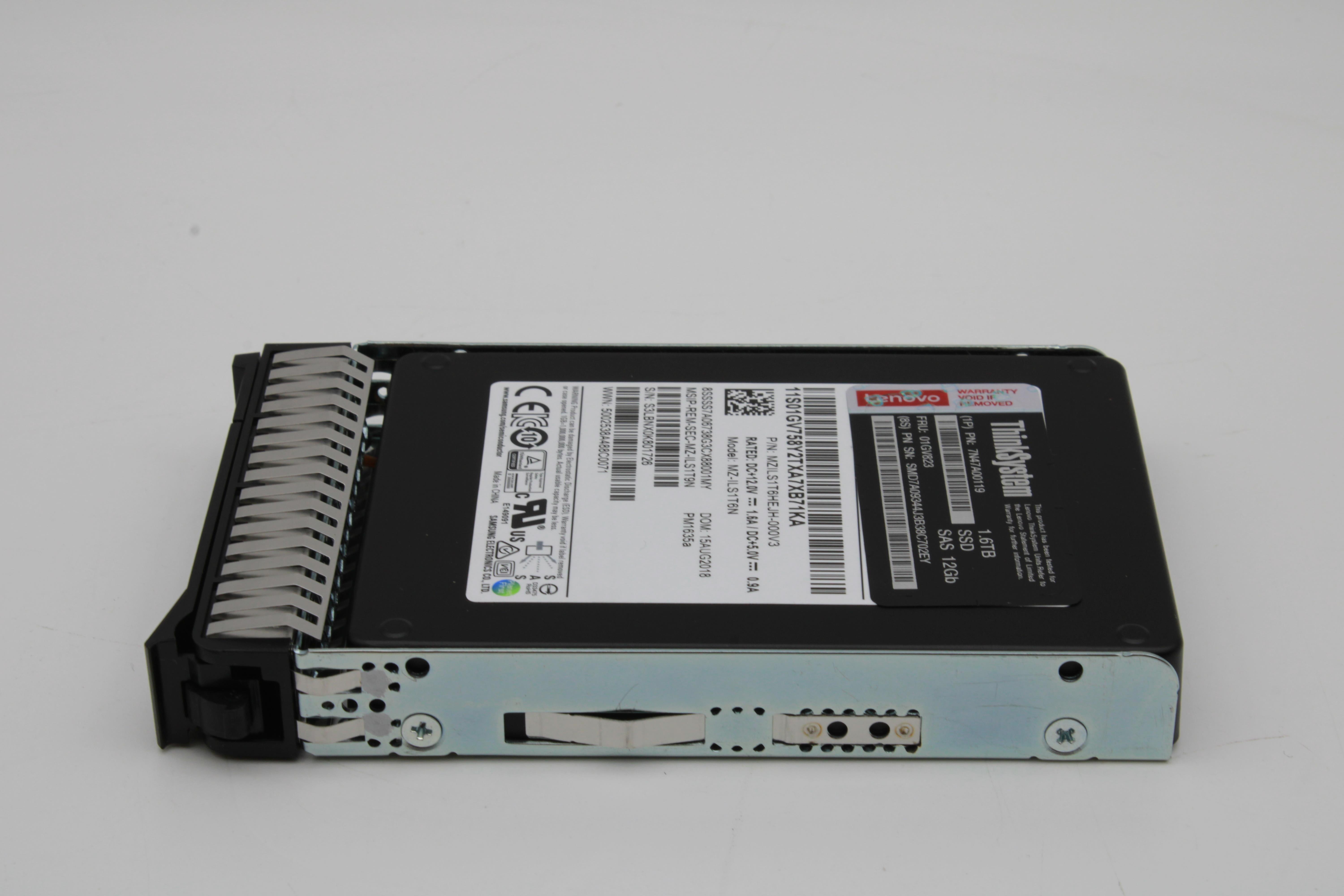 SSD накопитель Lenovo ThinkSystem 2.5" PM1635a 1.6TB Mainstream SAS 12Gb Hot Swap SSD (01GV823)
