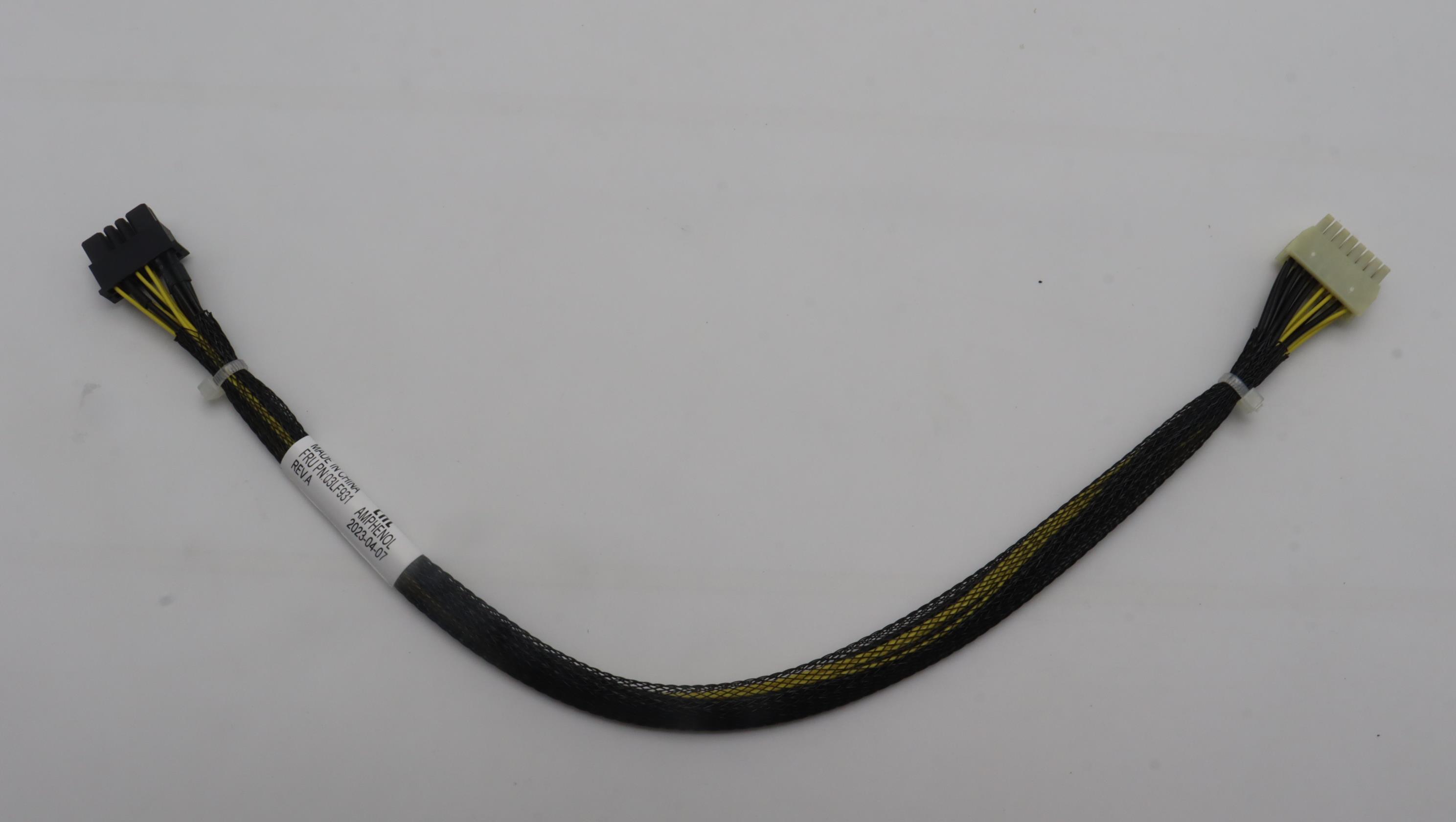 Кабель Lenovo Cable, Internal ,340mm 20, 26AWG ,2x8 Nano-Fit (Key B type) VT to 2x6 Micro-Hi VT (03LF931)