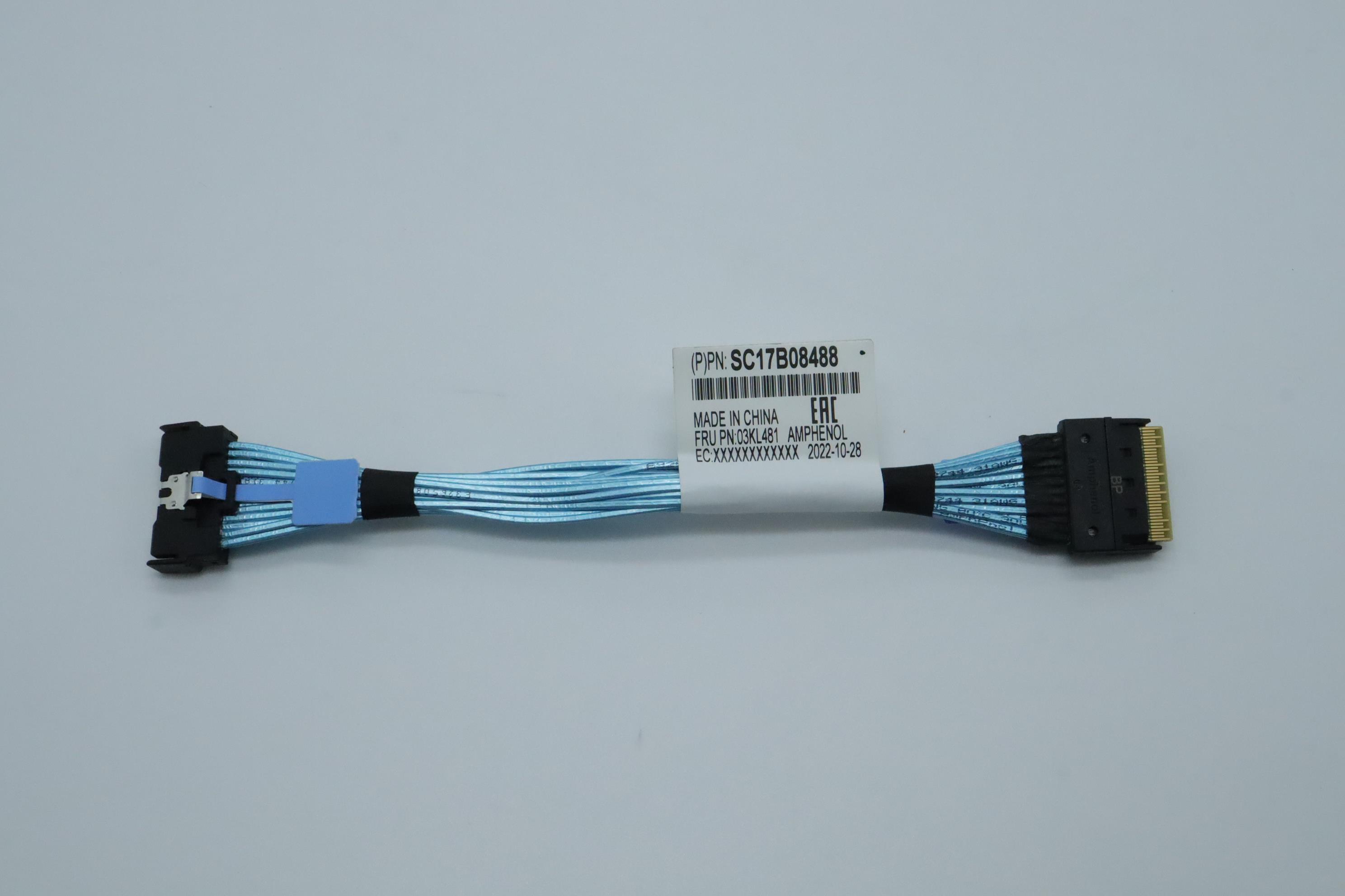 Кабель Lenovo Cable, Internal,MCIO8x to SL8x CBL, PCIE4, 8x2.5AnyBay, 160mm (03KL481)