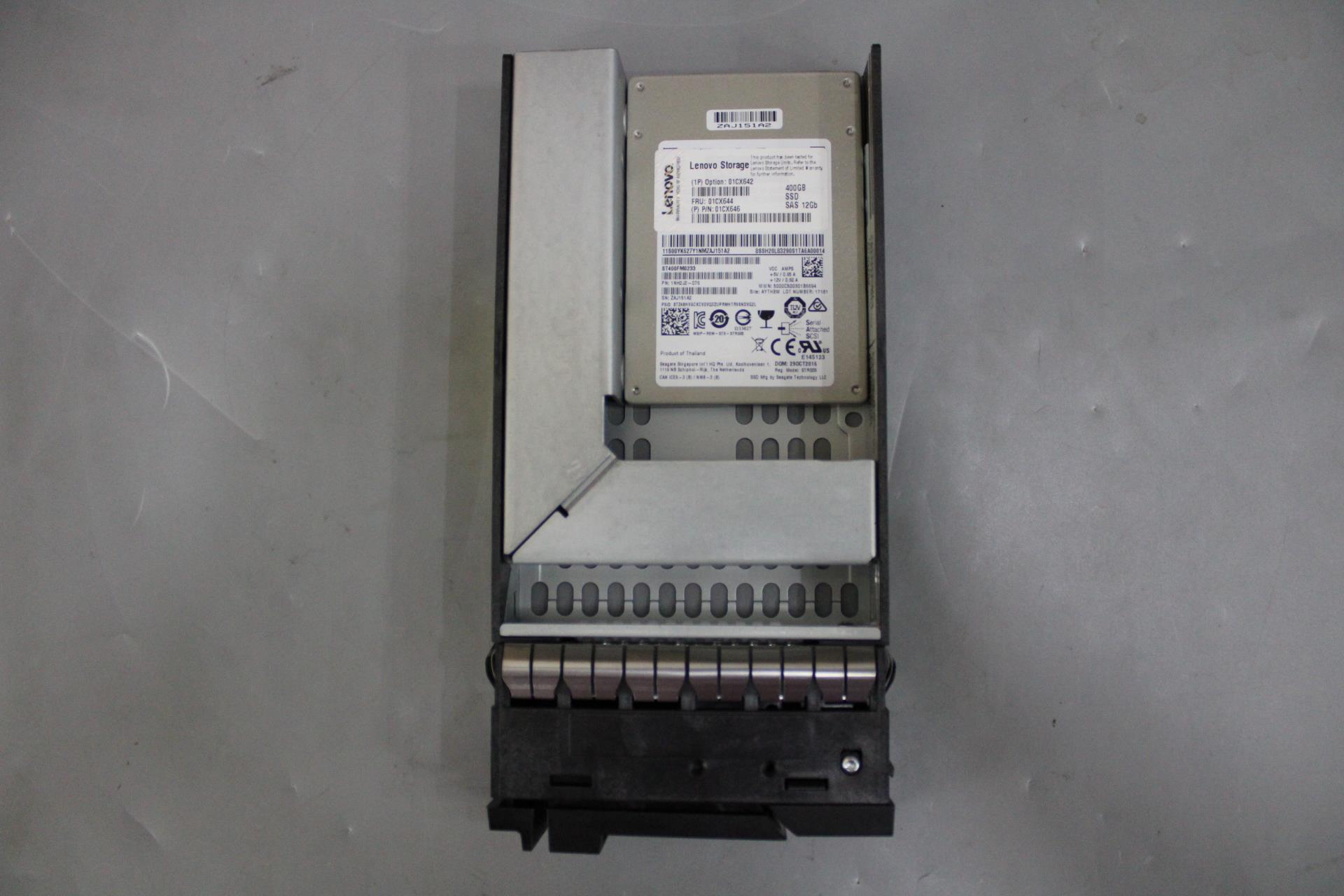 SSD накопитель Lenovo SSD Assembly, SAS, HFF, 400GB 10DWPD 12.0Gb/s, Hot Swap, Internal Hard Drive, with tray (01CX644)