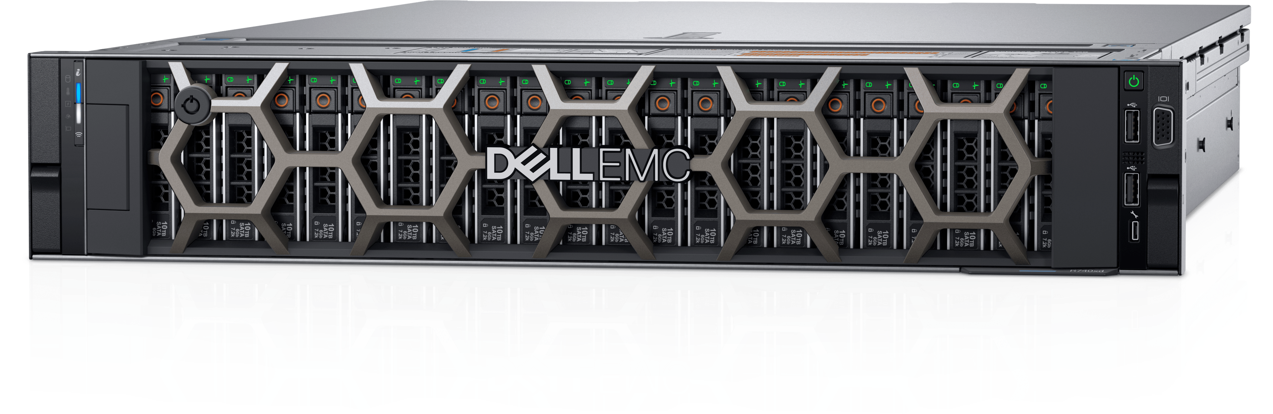 Сервер Dell PowerEdge R740xd (up to 12x3.5″+ 4x2.5″ SAS/SATA) rack 2U / iDRAC9 Enterprise / Rails / Bezel / 3Y WR / 2 x Intel Xeon Silver 4216 16C 100W 2.1GHz / 2 x 8GB ECC RDIMM 2666MHz / 10 x Dell 12TB SAS 12Gbps 7.2K 3.5" HD Hot-Plug / 4 x 1.92TB SSD