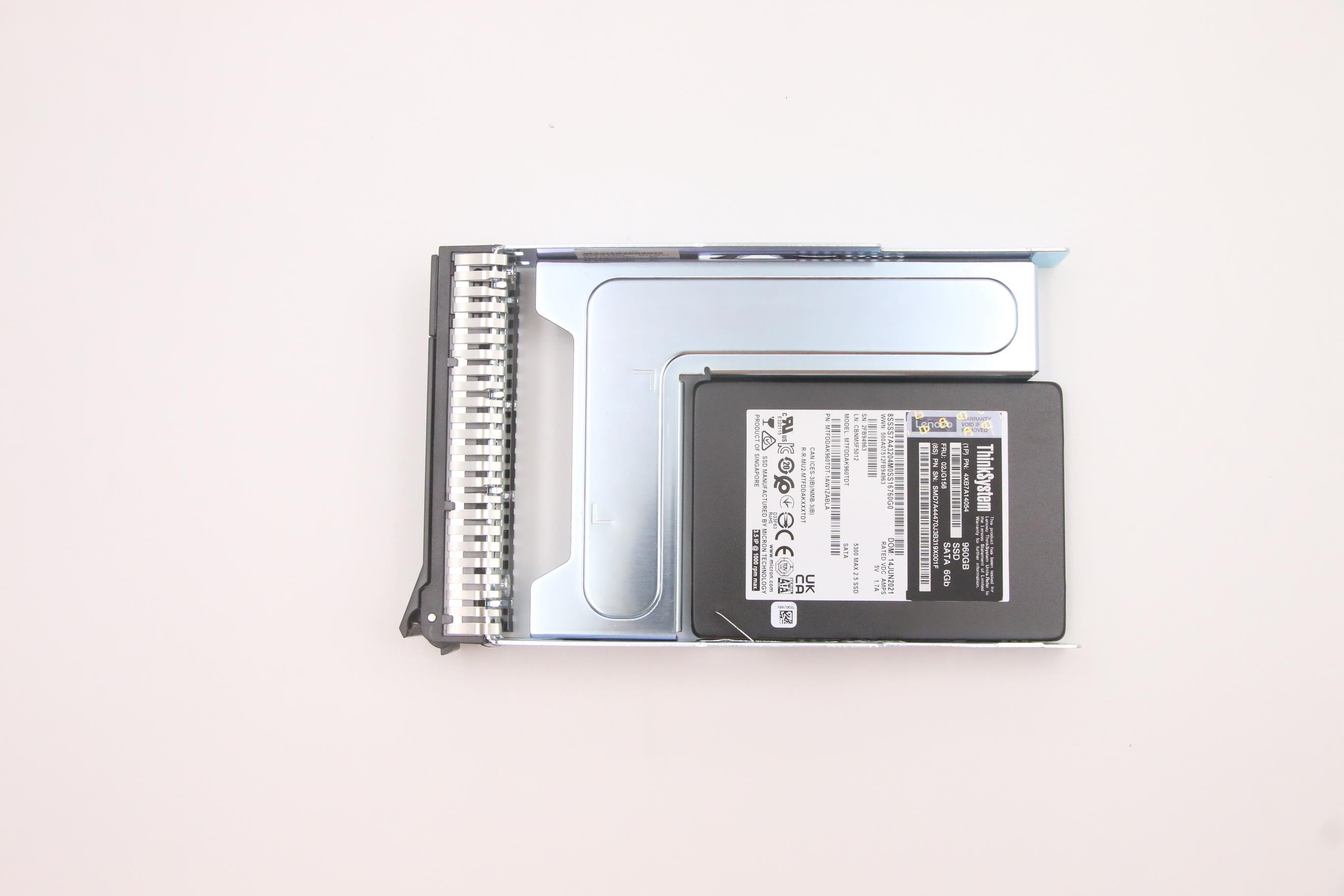 SSD накопитель Micron 3.5" 5200 (Max) 960GB Mainstream Simple Swap SATA SSD (02JG158)