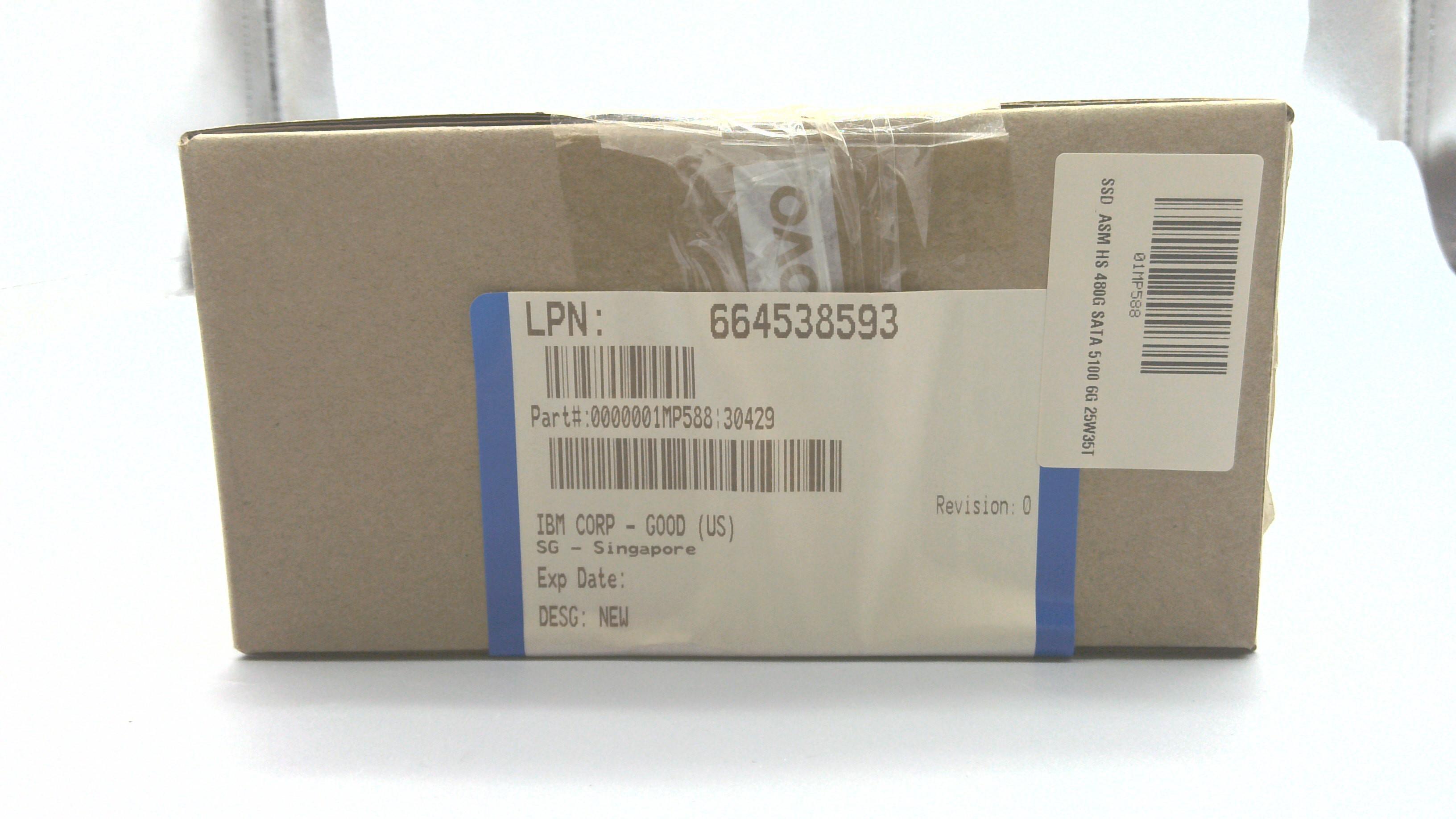 SSD накопитель Lenovo HS 480G SATA 5100 6G 25W35Tr SSD (01MP588)