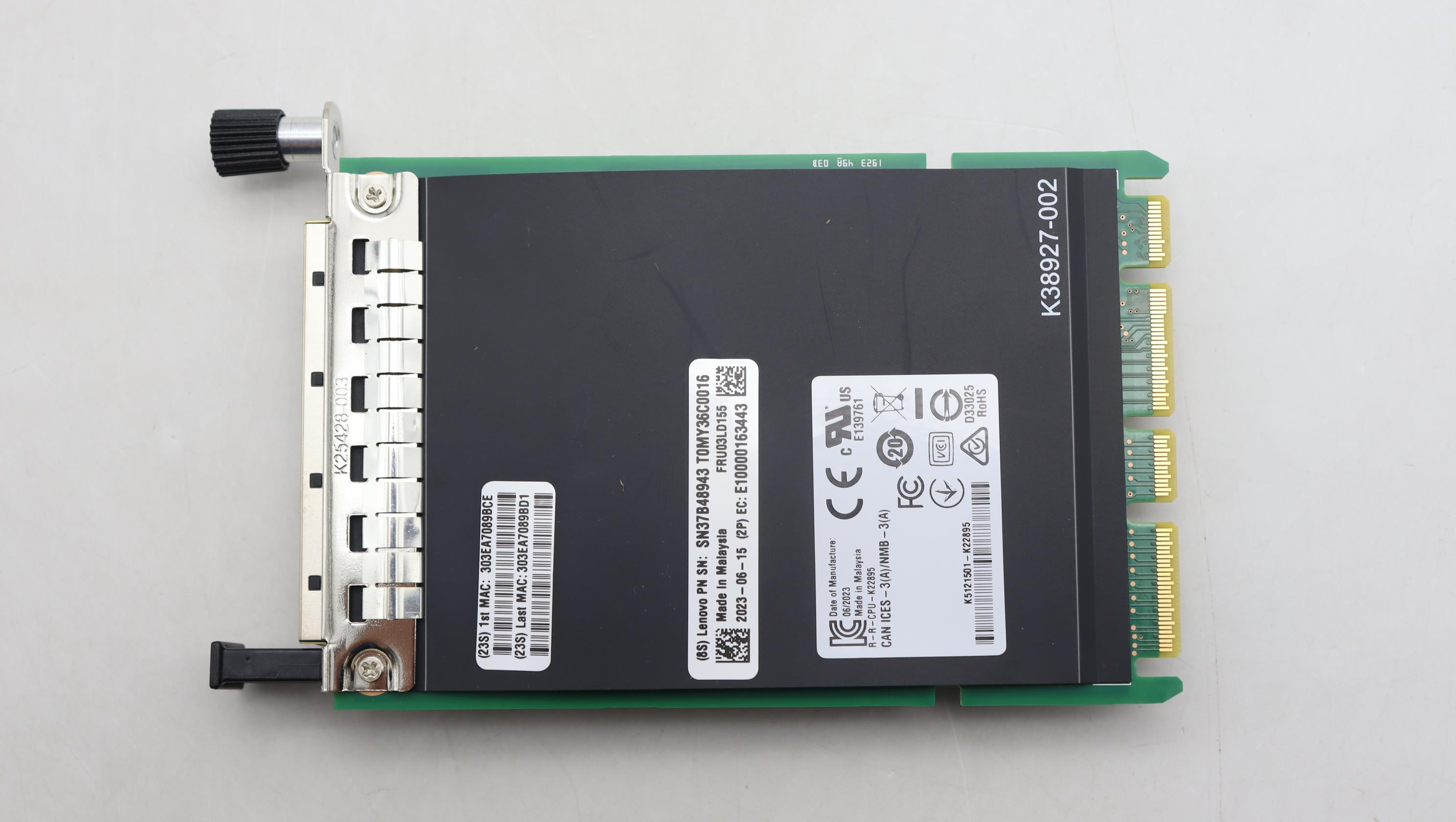 Сетевая карта Ethernet, Intel I350 1GbE RJ45 4-port OCP Ethernet Adapter v2 (03LD155)