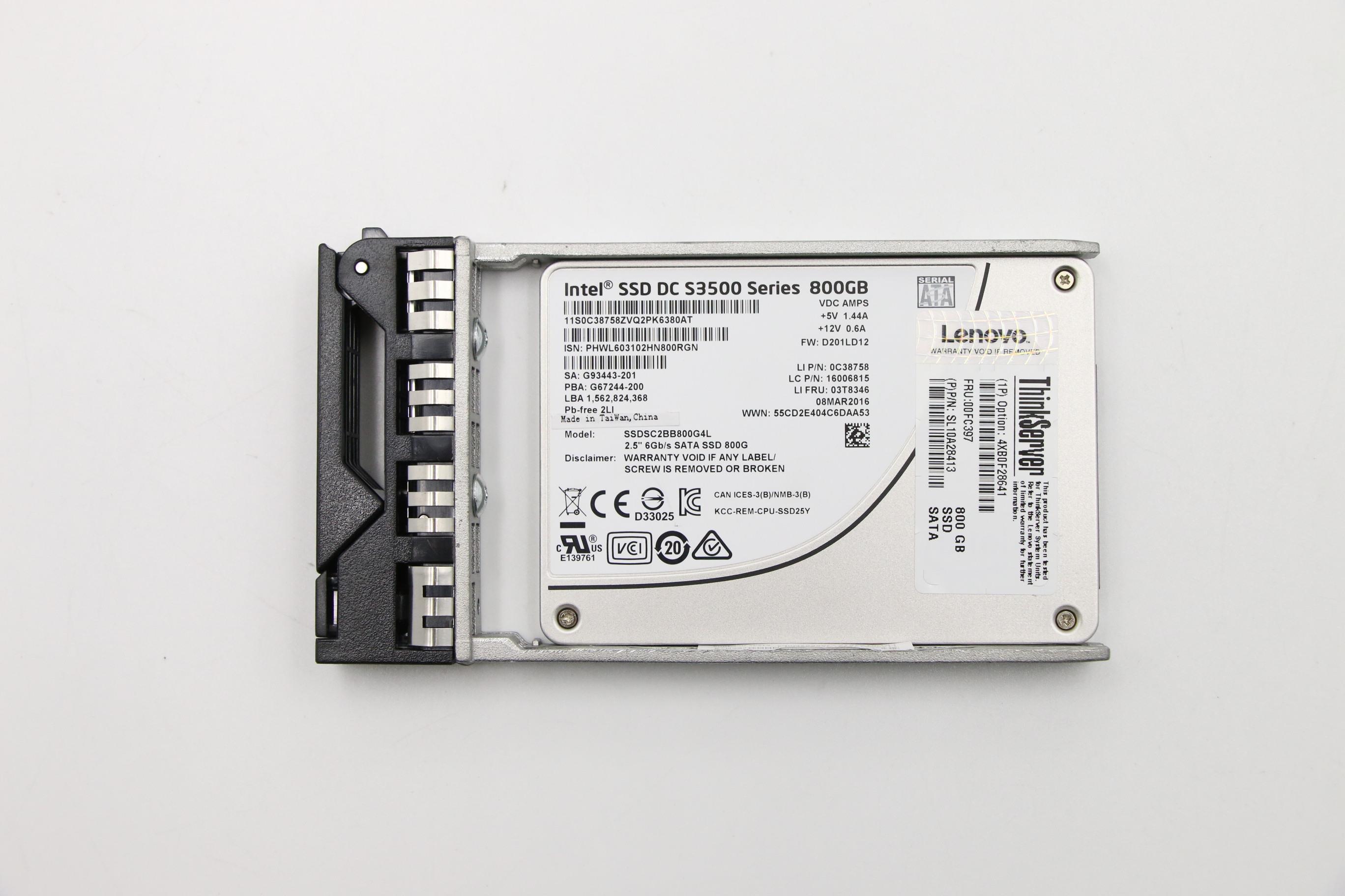 SSD накопитель Lenovo SSD HS 800GB 6Gb SATA 2.5 (00FC397)