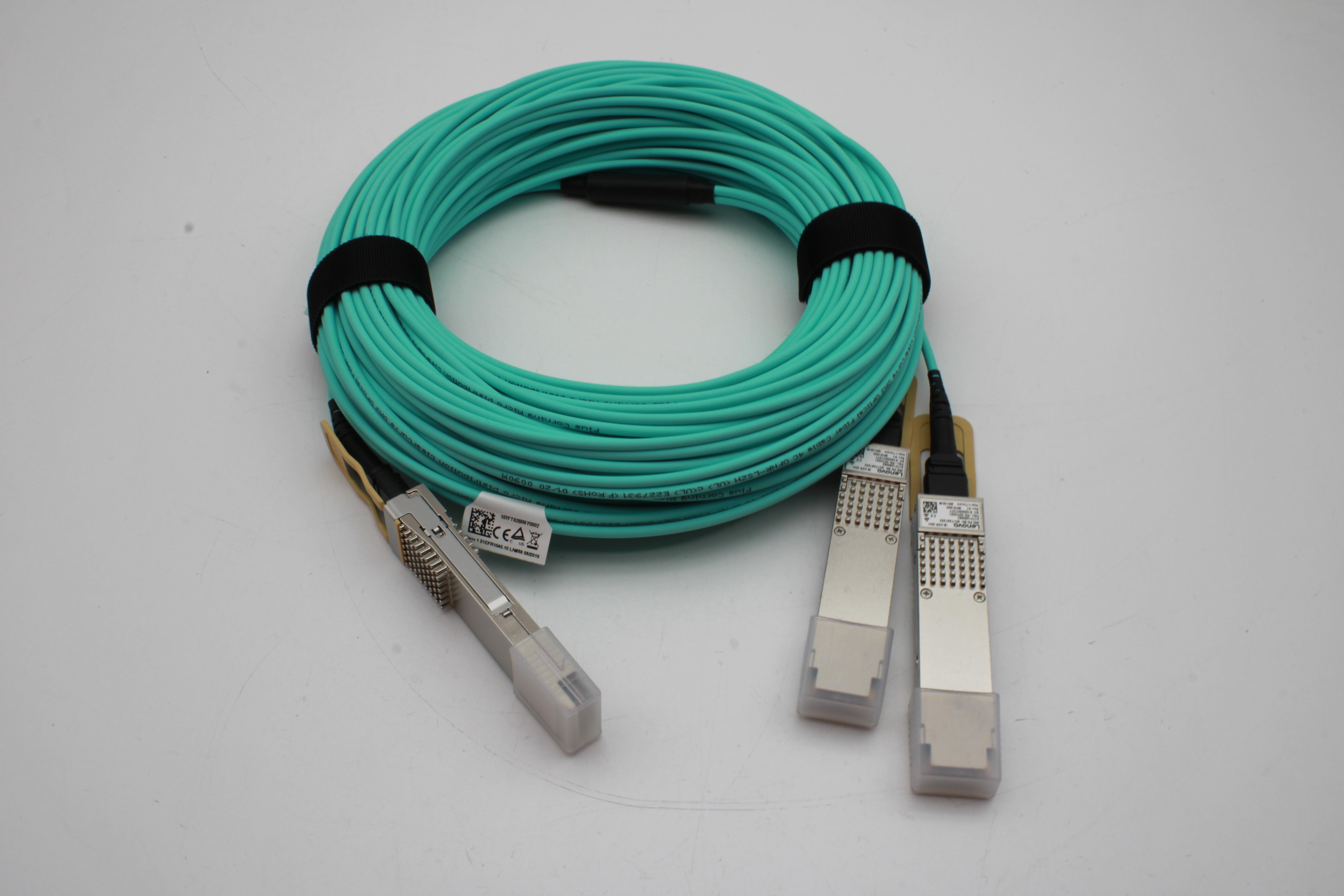 Кабель Mellanox 20m HDR IB to 2x HDR100 Splitter Optical QSFP56 Cable (02YH031)