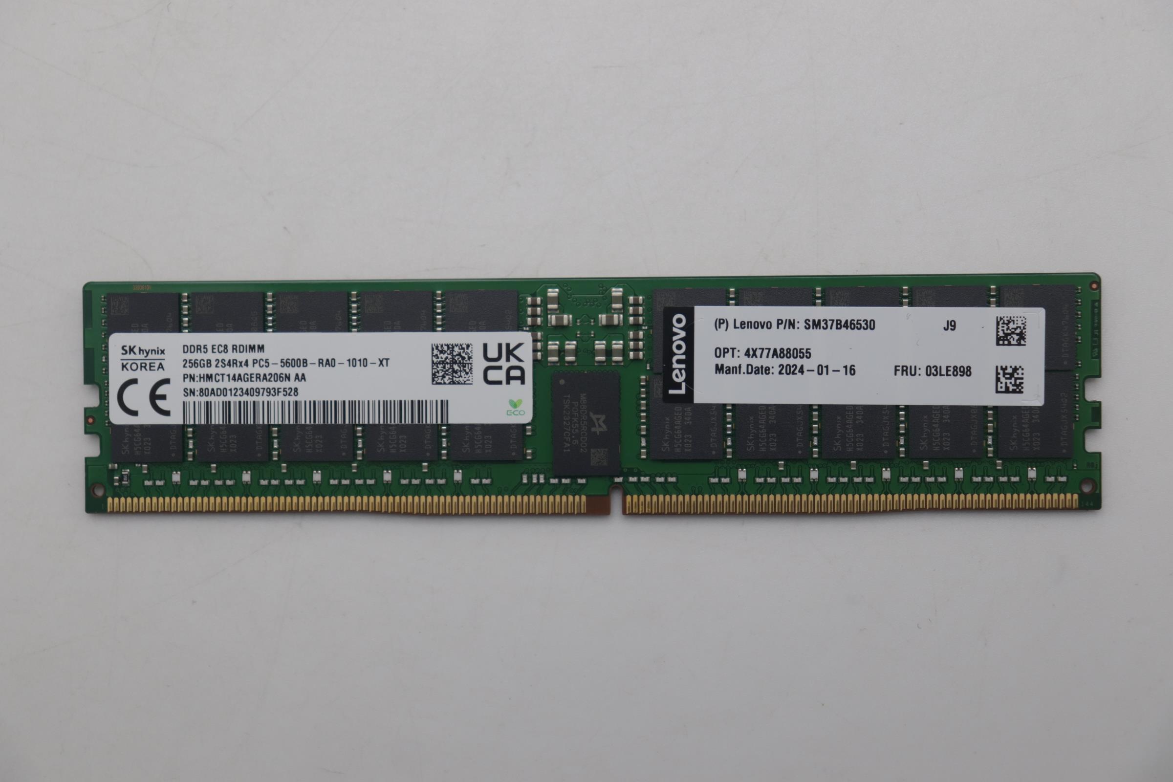 Оперативная память Hynix 256GB 2S4RX4 DDR5-5600 16Gbit 3DS RDIMM (03LE898)