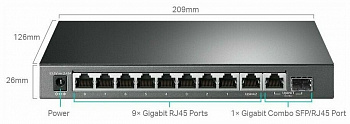 Коммутатор TP-LINK TL-SG1210MPE