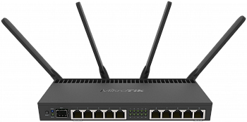 Wi-Fi роутер MikroTik RB4011iGS+5HacQ2HnD-IN UK, черный