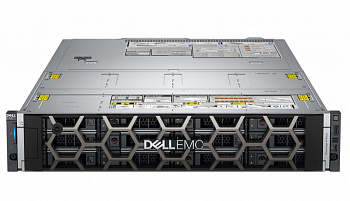 Сервер Dell PowerEdge R740xd2 (up to 24x3.5" SAS/SATA) rack 2U / iDRAC9 Enterprise / Rails / Bezel / 3Y WR / 2 x Intel Xeon Silver 4110 / 4 x 32GB ECC RDIMM 3200MHz / 3 x 3.84TB SSD SAS Read Intensive 24Gbps 2.5" in 3.5" Carrier / 12 x 20TB NL SAS 12Gbps