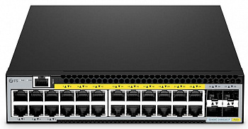 Коммутатор FS S3400C-24MG4S-P, 24 порта Multi-Gigabit PoE+, 4 порта 10Gb SFP+