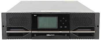 Ленточная библиотека Dell EMC ML3 Tape Library, LTO8 FC-HH Drive, 5xLTO8 Media 5 pack, cleaning cartridge, LTO8 Labels 1-200, 2x6Gb HD-mini SAS cable 2M, RPS, Rails