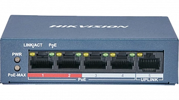 Коммутатор Hikvision DS-3E0105P-E/M(B)