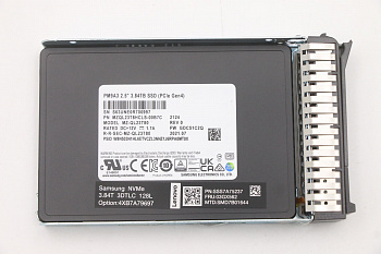 SSD накопитель Lenovo ThinkSystem 2.5” U.2 PM9A3 3.84TB Read Intensive NVMe PCIe 4.0 x4 HS SSD (03GX562)