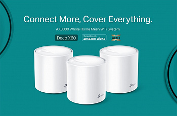 Маршрутизатор TP-Link Deco WiFi 6 AX3000 Whole-Home Mesh WiFi System (Deco X60), 2-Pack