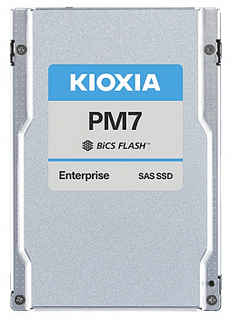SSD накопитель 7.68TB SSD SAS ISE Read Intensive Kioxia KPM71RUG7T68 24Gbps 2.5in,1 DWPD, PM7-R Series, TLC, R/W 4200/4100 MB/s, IOPs 720K/175K, TBW 14016